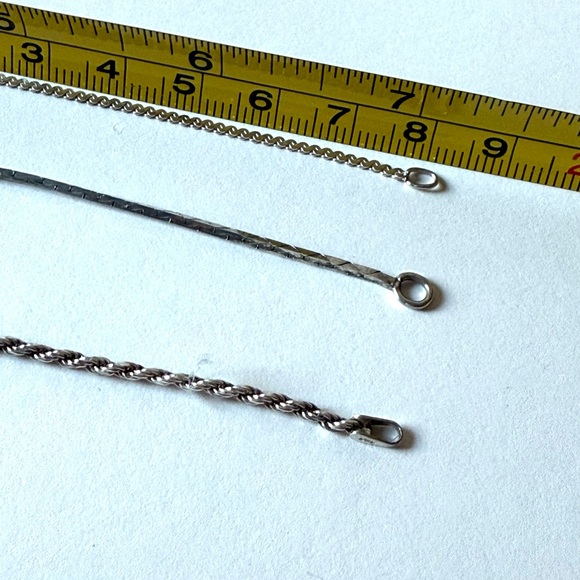 Italian Sterling Silver Chain Bracelet Set - Picture 12 of 15